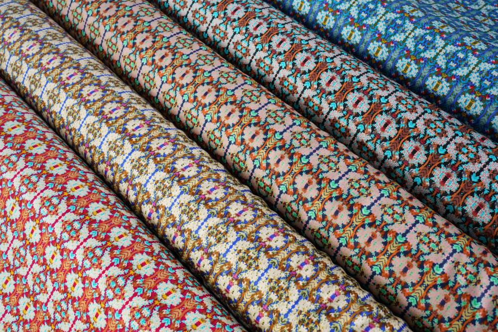 قطن ستان مشجر