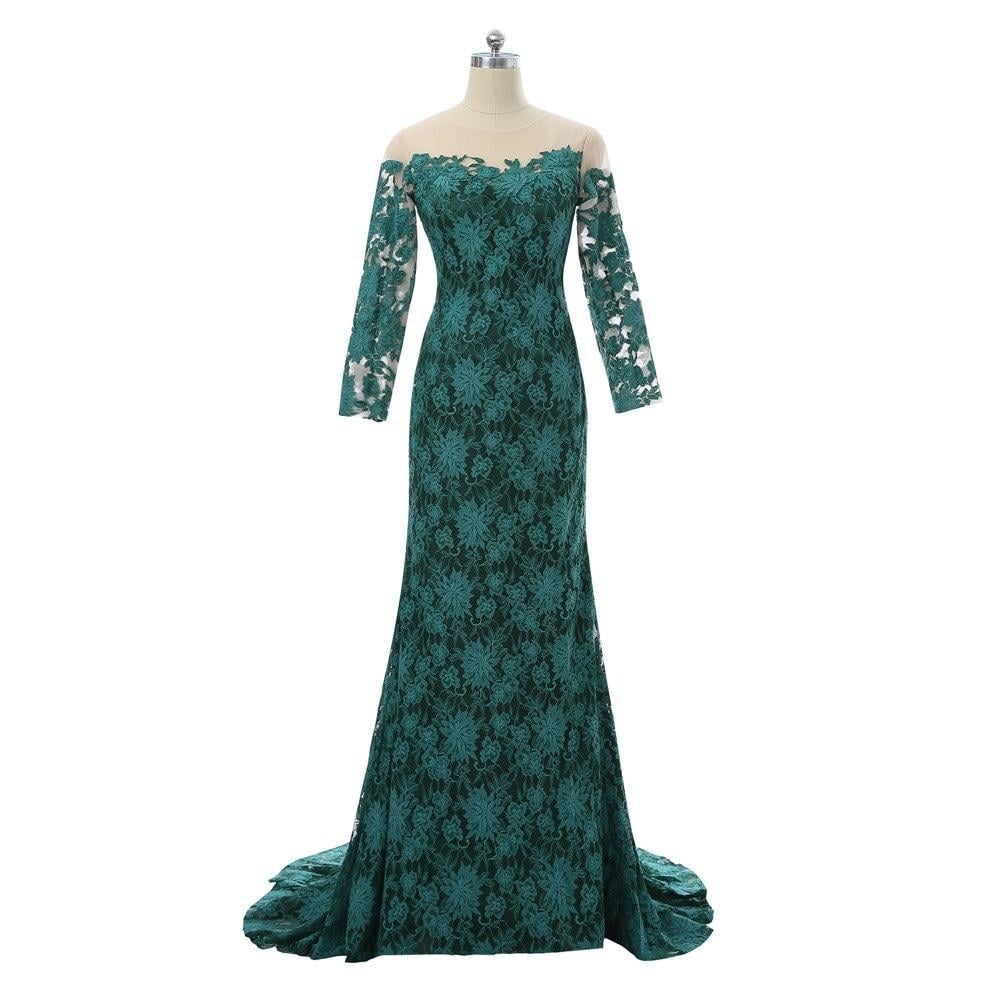 موديلات فساتين دانتيل اكمام طويله