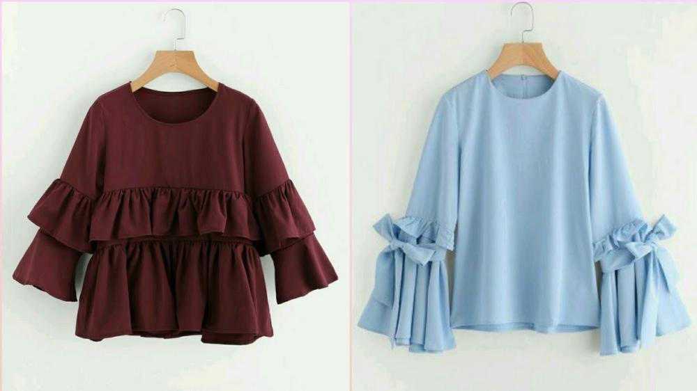 بلوزات الأكمام الواسعة موضة هذا الصيف