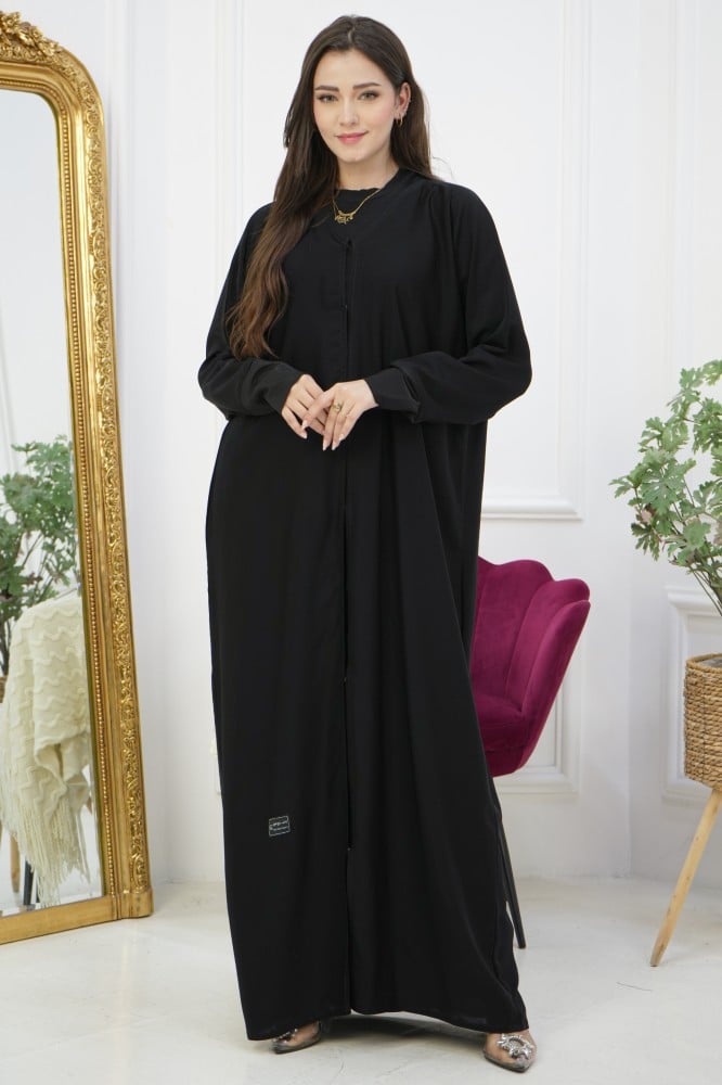 عباية كتف سادة كم استرتش ناعمة ومرنة