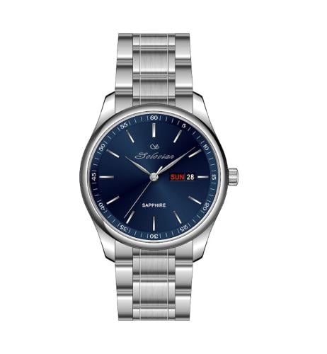 SL4990 ساعة سولوفيان للرجال ستانلس ستي كوارتز يابا...