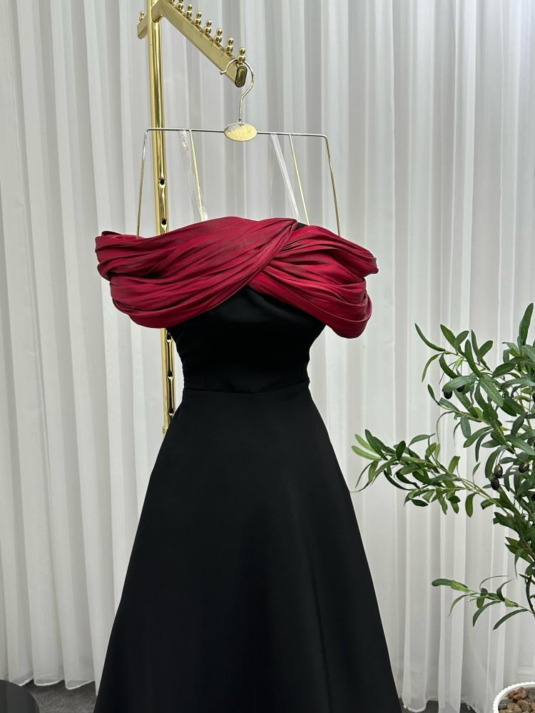 فستان ميد اسود فخم