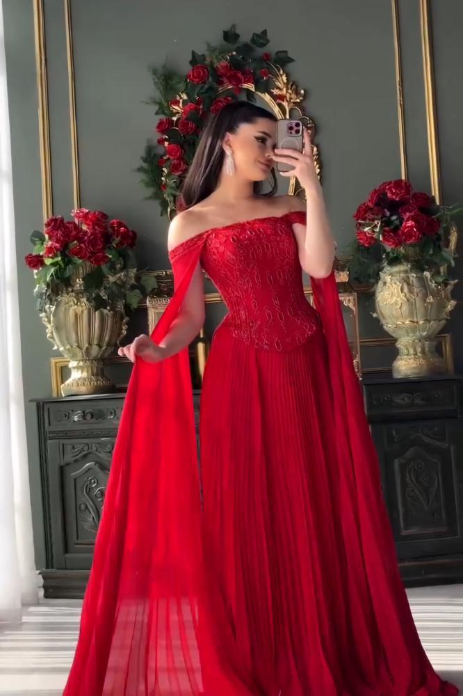 فستان سهره كاب بتطريز فاخر لونين