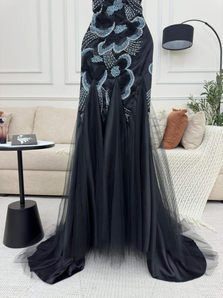 فستان سهره عل تطريز يدوي راقي