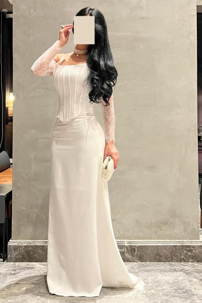 فستان سهره ماسك كريب دانتيل