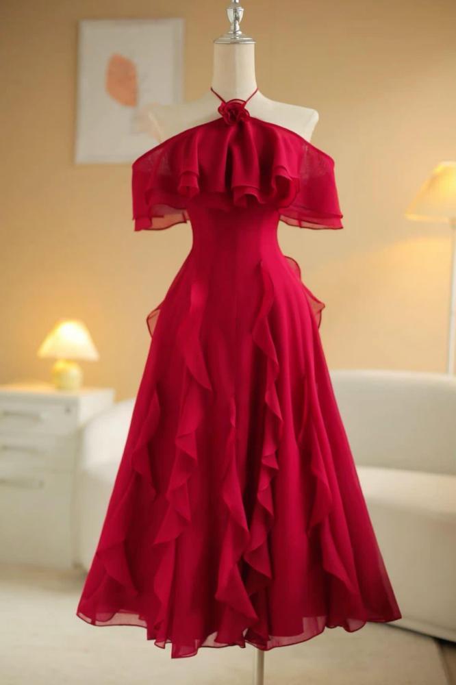 فستان سهره مقفل بأكمام مكشوفة