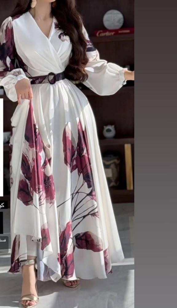 فستان العيد بأكمام طويله فخمه جدا