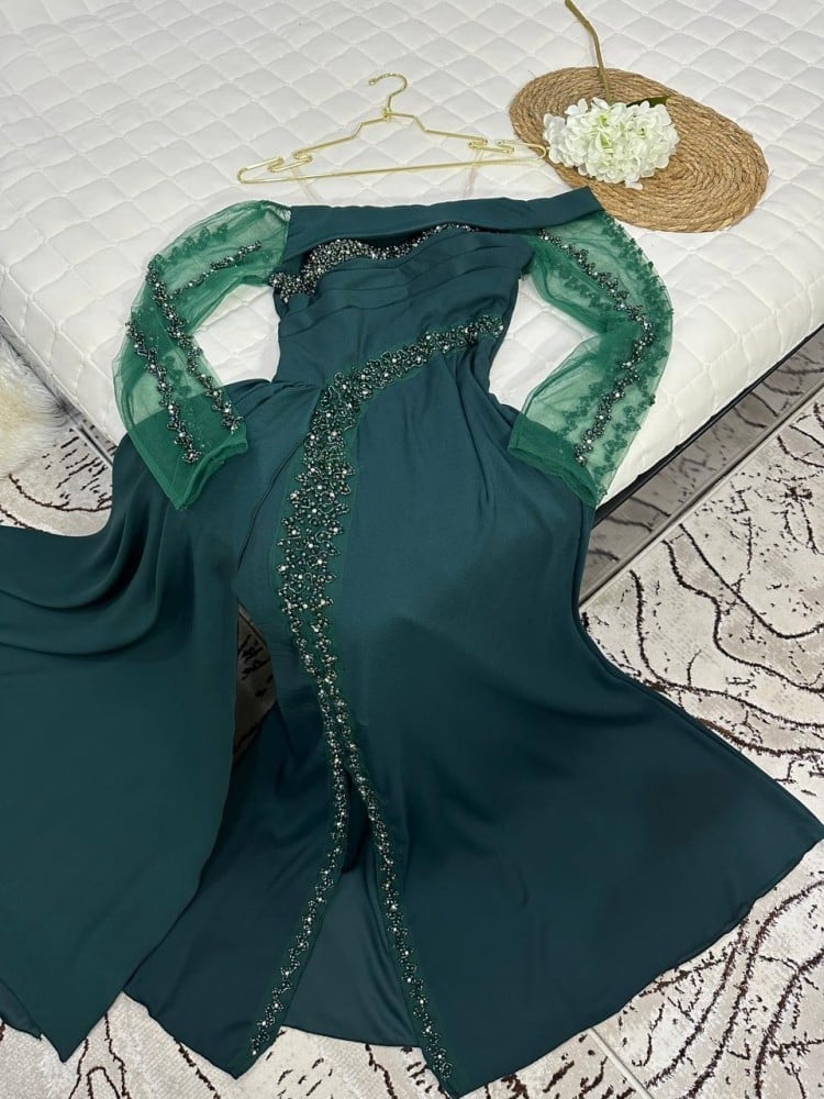 فستان سهره اخضر