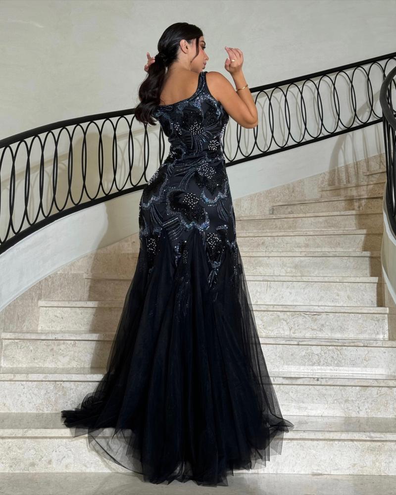 فستان سهره عل تطريز يدوي راقي