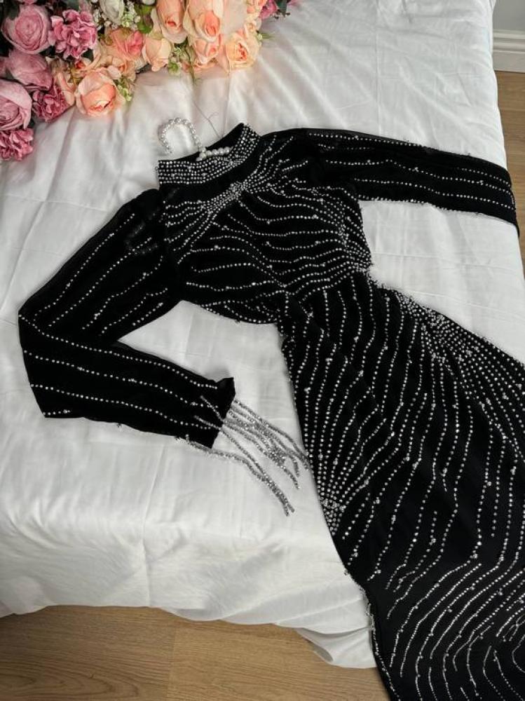 فستان سهره ملكي  فصوص بلكامل