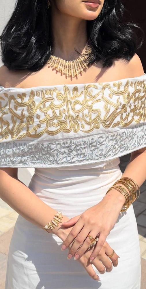 فستان سهره بتطريز كمبيوتر انيق