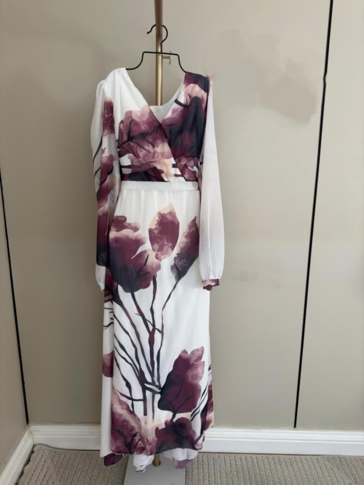 فستان العيد بأكمام طويله فخمه جدا