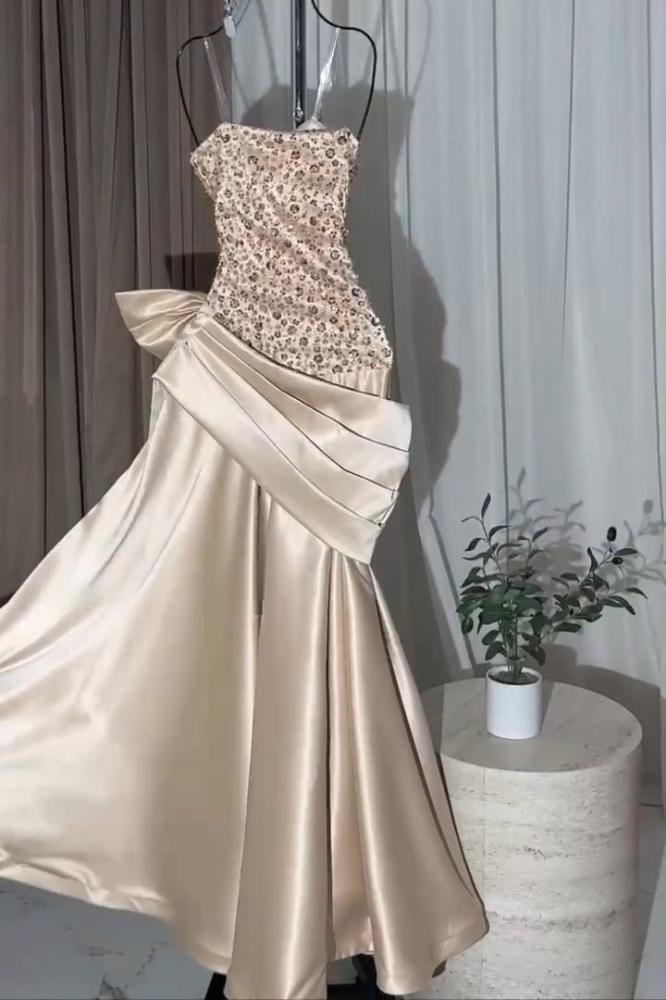 فستان سهره توب مزين بالخرز