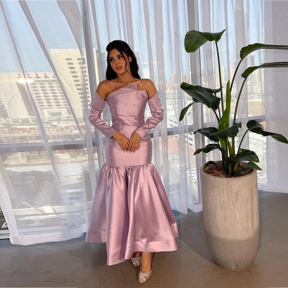 فستان سهره وردي انيق