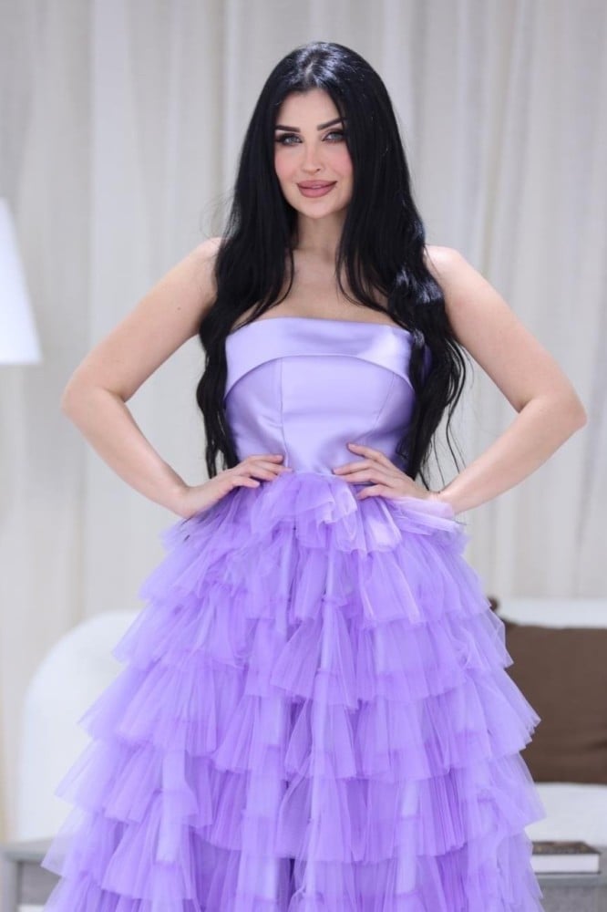 فستان ناعم تل طبقات