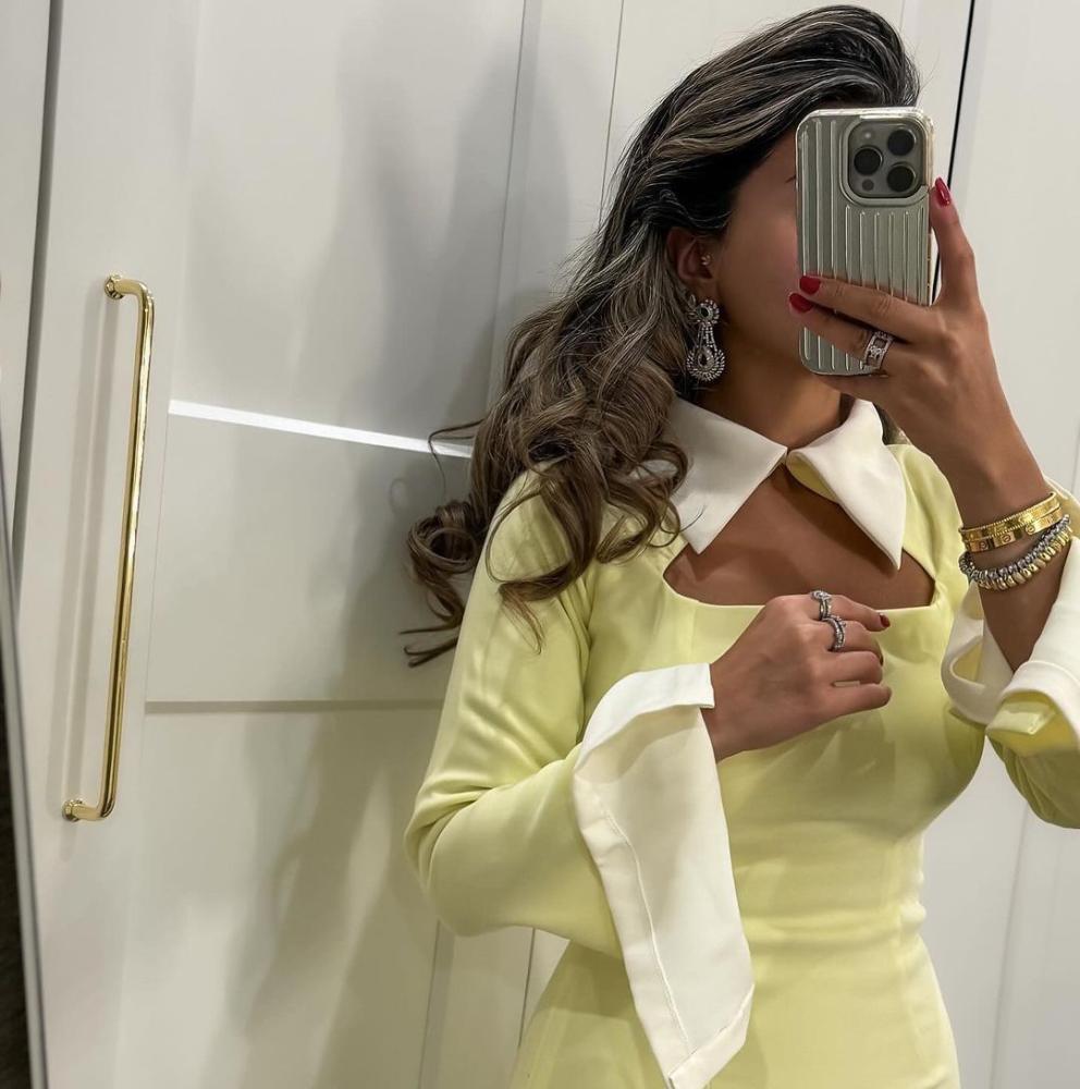 فستان سهرة كريب استرتش