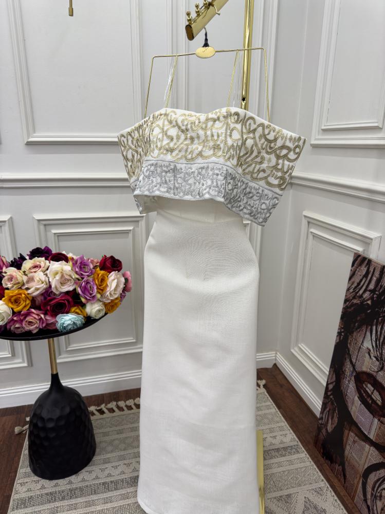 فستان سهره بتطريز كمبيوتر انيق