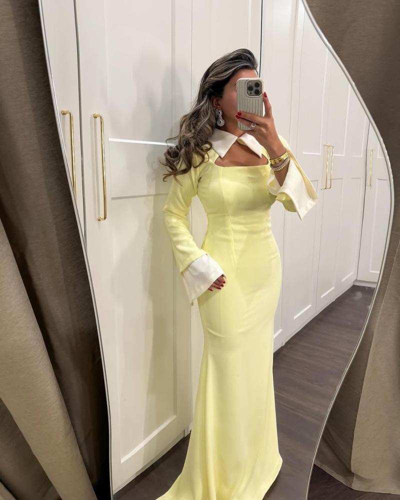 فستان سهرة كريب استرتش