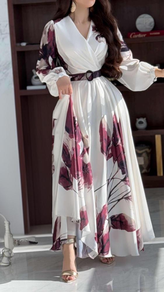 فستان العيد بأكمام طويله فخمه جدا