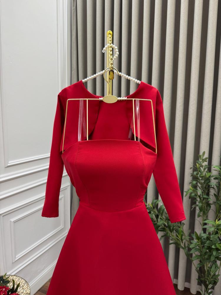 فستان العيد مع جاكيت بلونين أنيقة