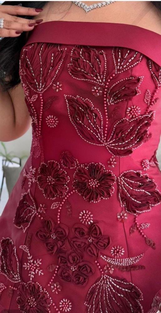 فستان سهره ميكادو تب تطريز انيق