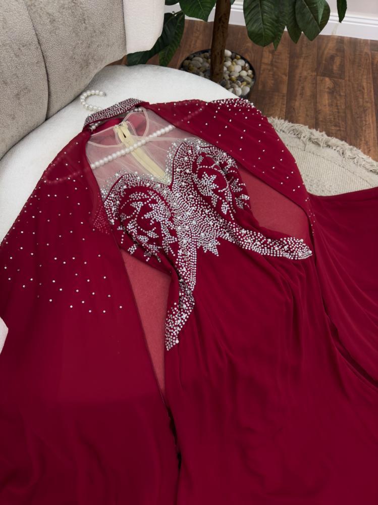 فستان سهره مطرز  تطريز يدوي متوفر بلونين