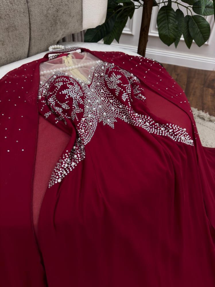 فستان سهره مطرز  تطريز يدوي متوفر بلونين