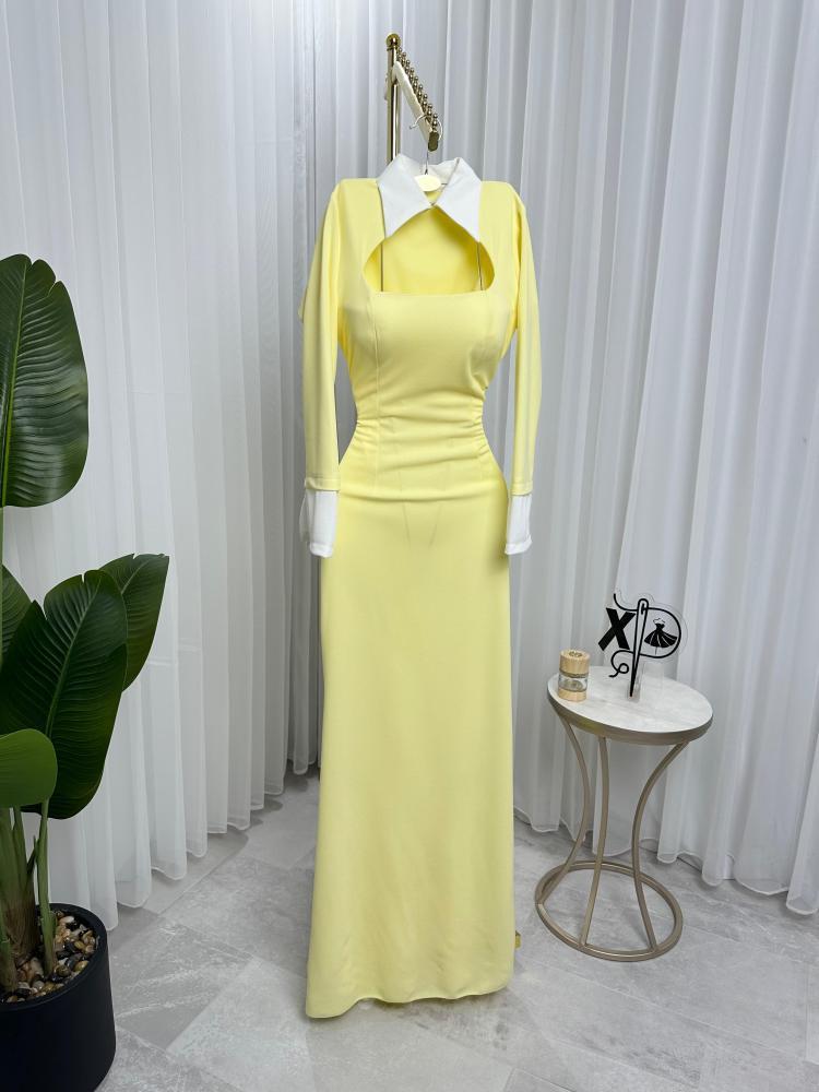 فستان سهرة كريب استرتش