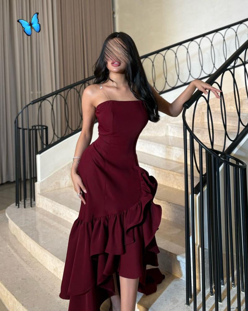 فستان سهرة خامة لكرا كريب استرتش