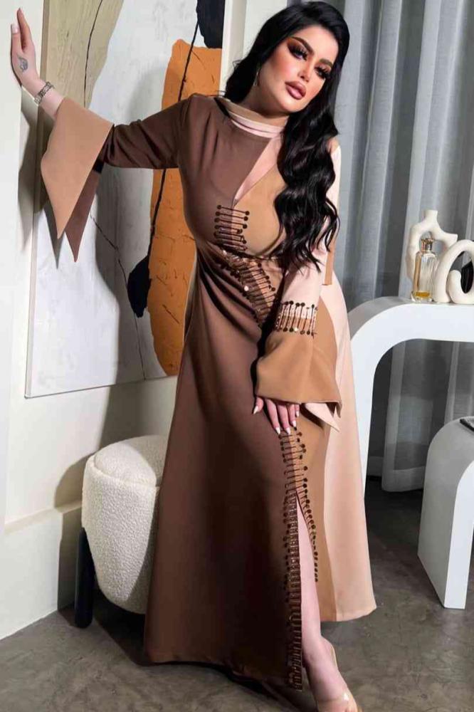 فستان سهره فخم مع شال راقي