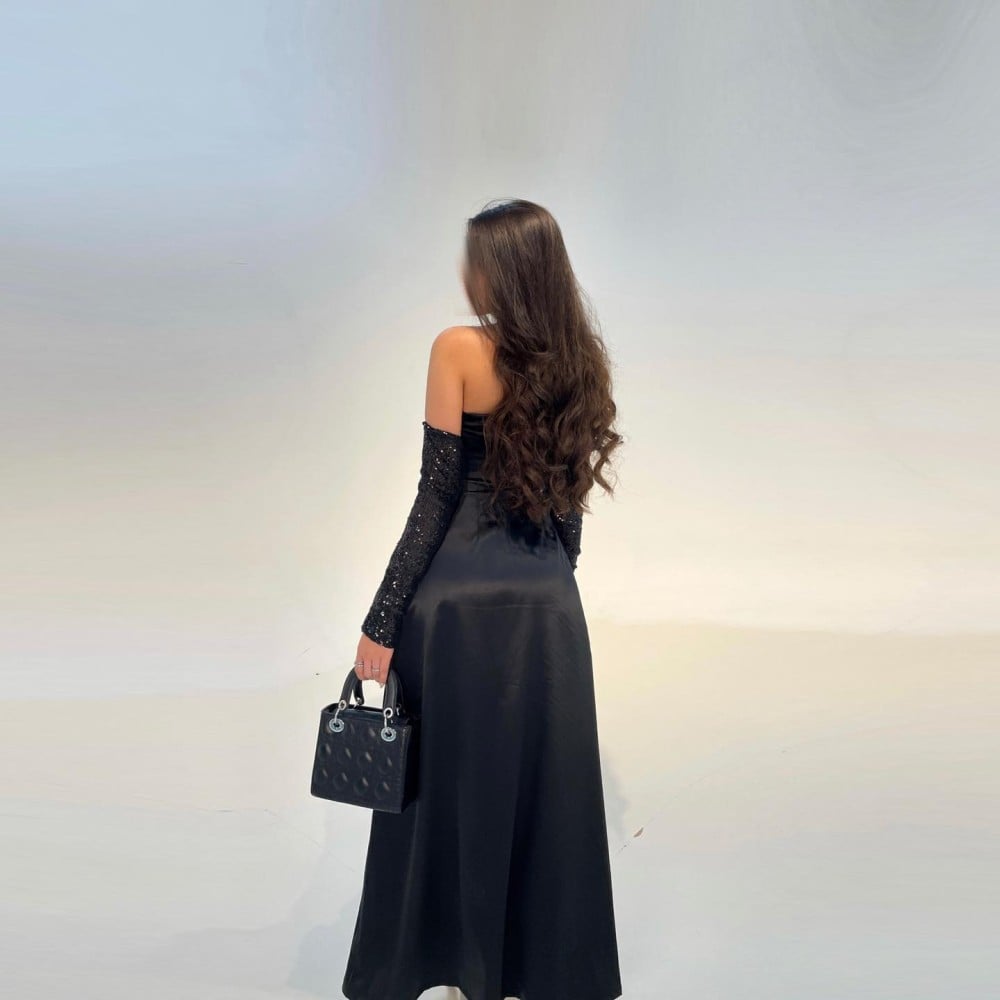 فستان انيق فخم اسود