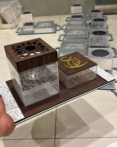 طقم مبخره خشب حسب الطلب