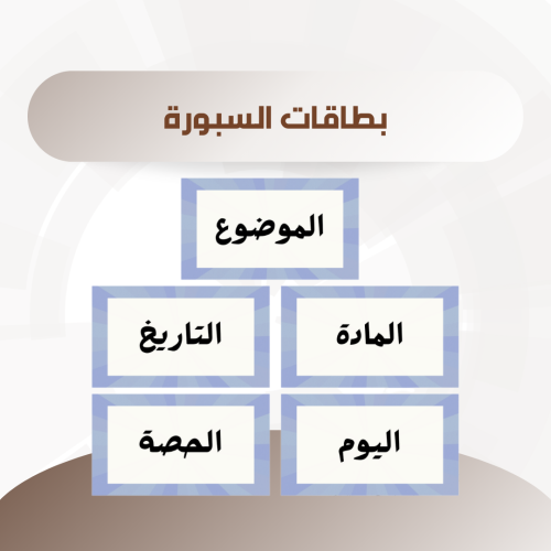 بطاقات السبورة