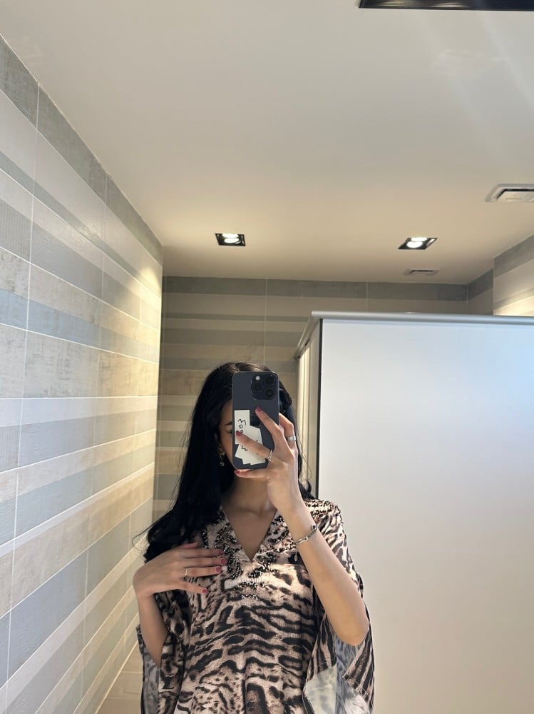 قفطان حرير مطرز