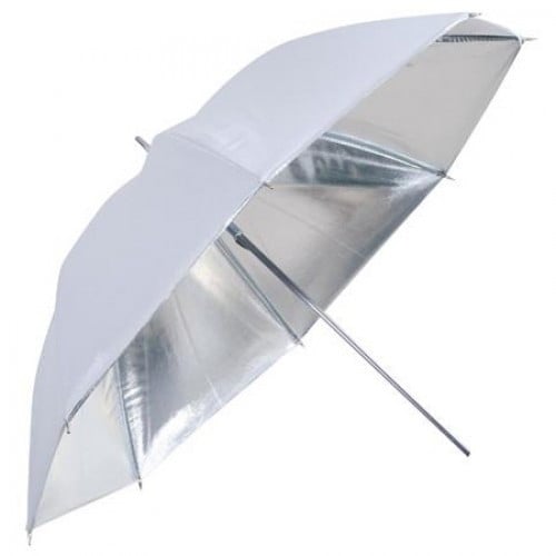 امبرلا أبيض داخل فضي 1 متر