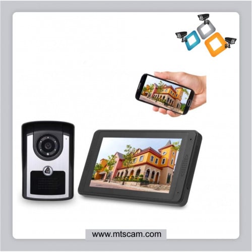 نظام الاتصال الداخلي للهاتف الذكي TFT LCD اللاسلكي بباب الفيديو الذكي من Tooart كاميرا جرس باب سلكية 1000TVL