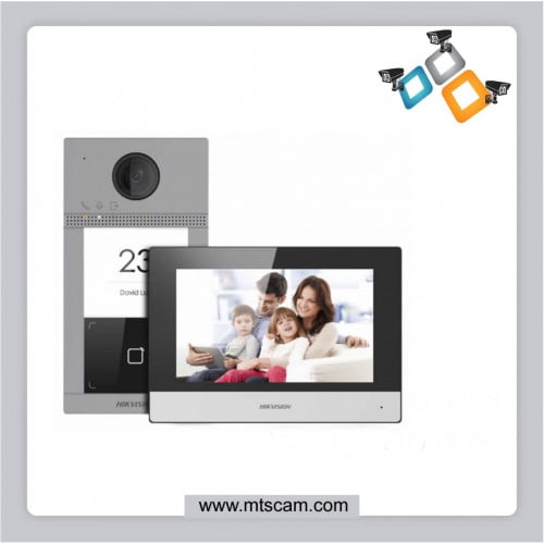 انتركوم داخلي لاسلكي مع كاميرا ملونة موديل : DS-KIS604-P