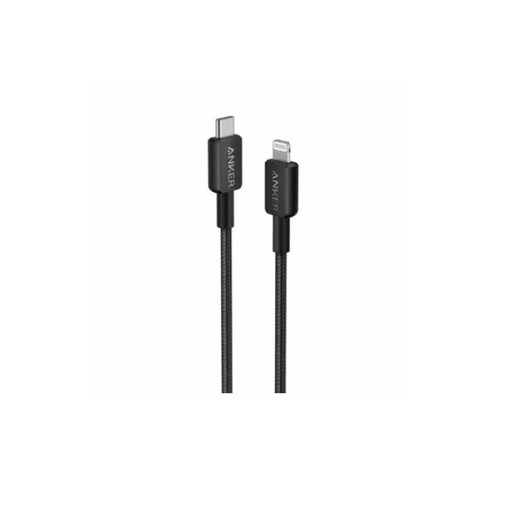 Anker Type C to Lightning fabric cable, 0.9 m - black - متجر وصلة