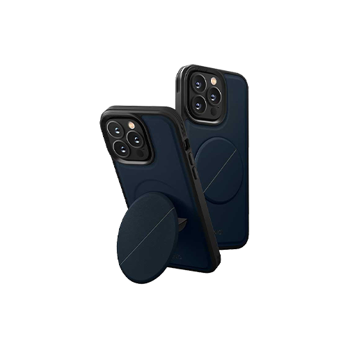 كفر يونيك مع مسكة تدعم المغناطيس للايفون 14 برو ماكس -اللون ازرق