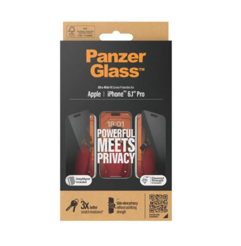 حماية شاشة بانزر جلاس ايفون 15 برو - شاشة كاملة شاشة كاملة حفظ الخصوصية