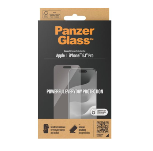 حماية شاشة بانزر جلاس ايفون 15 برو - شاشة كاملة شاشة شفاف