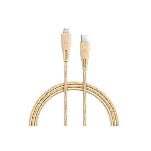 كيبل راف باور تايب سي إلى لايتنينق - 2 متر - اللون ذهبي