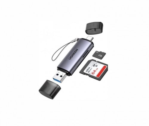 يوجرين قارئ بطاقة SD USB 3.0 / USB C OTG ذاكرة بفت...