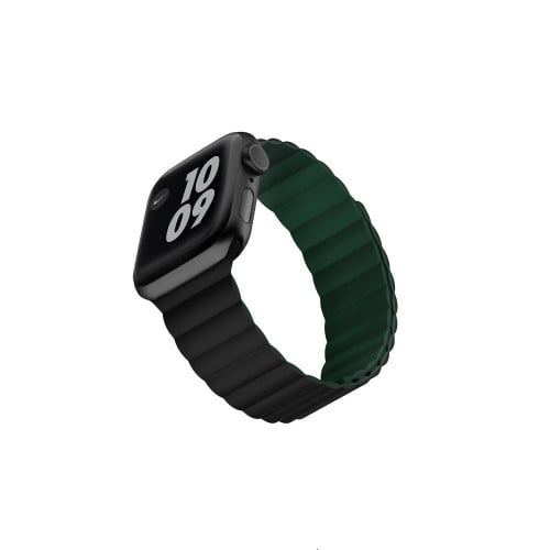 سوار ساعة ابل كوزمو فيفا مدريد مغناطيسي مقاس 42/44 - اسود واخضر