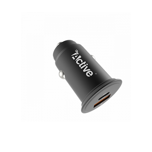 أكتيف شاحن سيارة من بقوة 30 واط - أسود