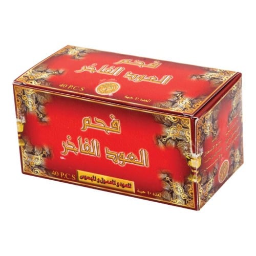 فحم العود الفاخر سريع الاشتعال 40 حبه