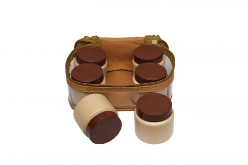 علب بهارات صغير بجراب شفاف