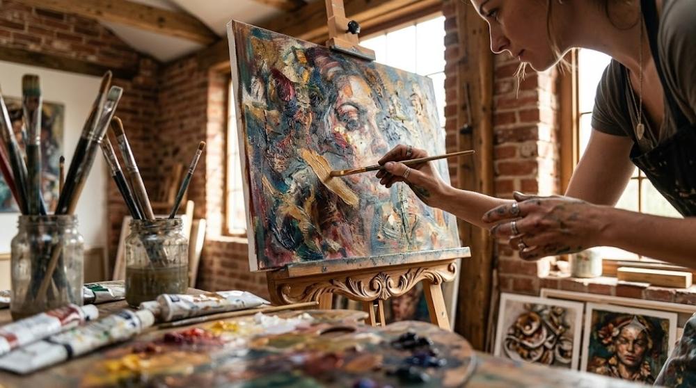 أسرار تميز اللوحات اليدوية المصنوعة بأيدي فنانين: لمسة الروح في كل تفصيلة