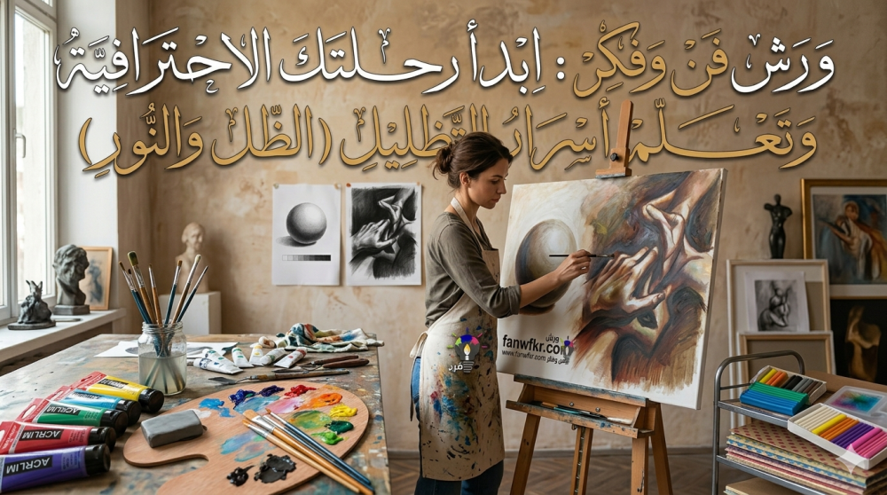 ورش فن وفكر: ابدأ رحلتك الاحترافية وتعلم أسرار التظليل (الظل والنور)