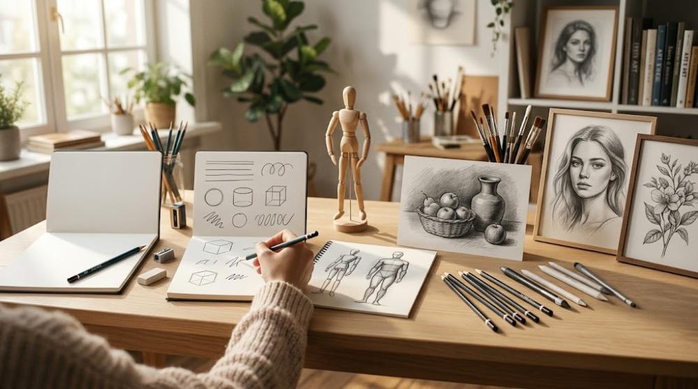 خطوات تعلم الرسم من الصفر للمبتدئين
